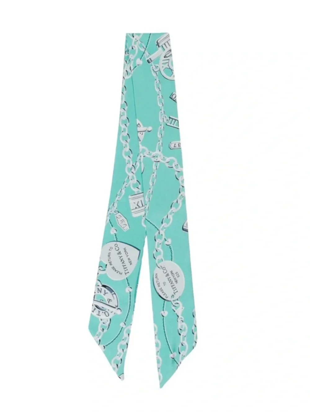 Tiffany & Co. Silk Scarf in Signature Aqua and White